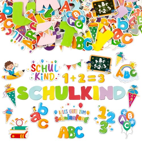 BETESSIN 290 Stk. Schuleinführung Aufkleber Schaumstoff Sticker Schulkind für Mädchen Jungen Eindlich Schulkind Buchstaben Zahlen Aufkleber Moosgummi Sticker zum Basteln Schulanfang Einschulung Deko BETESSIN 290 Stk. Schuleinführung Aufkleber Schaumstoff Sticker Schulkind für Mädchen Jungen Eindlich Schulkind Buchstaben Zahlen Aufkleber Moosgummi Sticker zum Basteln Schulanfang Einschulung Deko von BETESSIN