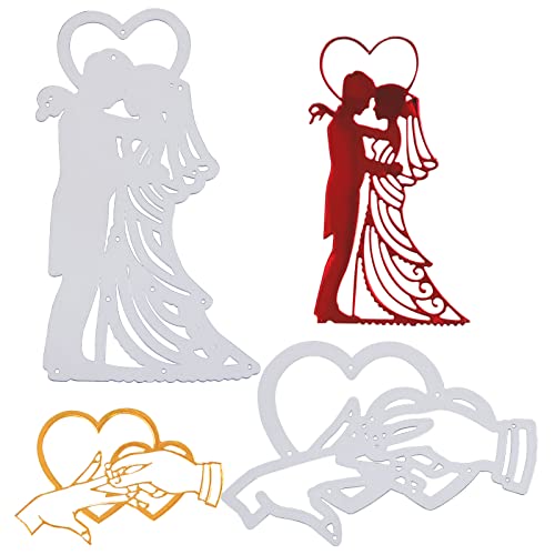 BETESSIN 2Pcs Hochzeit Stanzschablonen Einladung Metall Stanzbögen Braut Bräutigam Stanzform Prägeschablone für DIY Scrapbooking Karten Sammelalbum Handwerk BETESSIN 2Pcs Hochzeit Stanzschablonen Einladung Metall Stanzbögen Braut Bräutigam Stanzform Prägeschablone für DIY Scrapbooking Karten Sammelalbum Handwerk von BETESSIN