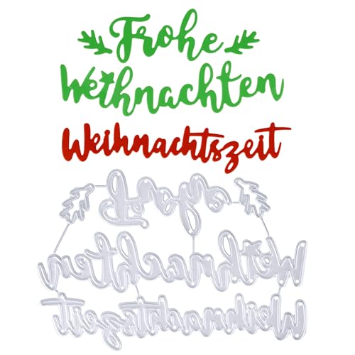 BETESSIN 2Pcs Stanzschablonen Frohe Weihnachten Stanzform Deutsch Schriften Christmas Cutting Dies Metall Stanzformen Scrapbooking Kartenbasteln DIY Fotoalbum Geschenk BETESSIN 2Pcs Stanzschablonen Frohe Weihnachten Stanzform Deutsch Schriften Christmas Cutting Dies Metall Stanzformen Scrapbooking Kartenbasteln DIY Fotoalbum Geschenk von BETESSIN