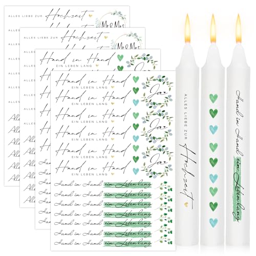 BETESSIN 4x Kerzentattoo Hochzeit Kerzenfolie Eukalyptus Kerzen Verzieren Sticker Alles Liebe zur Hochzeit Aufkleber Kerzensticker Wasserschiebefolie Sticker DIY Kerzen Tassen Stabkerzen Dekoration BETESSIN 4x Kerzentattoo Hochzeit Kerzenfolie Eukalyptus Kerzen Verzieren Sticker Alles Liebe zur Hochzeit Aufkleber Kerzensticker Wasserschiebefolie Sticker DIY Kerzen Tassen Stabkerzen Dekoration von BETESSIN