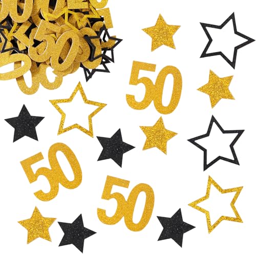 BETESSIN 50 Geburtstag Deko - 100 Stück 50. Geburtstag Konfetti Schwarz Gold - Streudeko Geburtstag 50 - Geburtstagsdeko Frauen - Tischdeko für 50. geburtstag Männer und Frauen BETESSIN 50 Geburtstag Deko - 100 Stück 50. Geburtstag Konfetti Schwarz Gold - Streudeko Geburtstag 50 - Geburtstagsdeko Frauen - Tischdeko für 50. geburtstag Männer und Frauen von BETESSIN