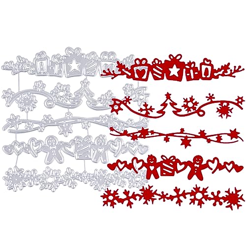 BETESSIN 5Pcs Stanzschablonen Weihnachten Spitze Rahmen Stanzformen Rand Scrapbooking Cutting Dies für DIY Xmas Kartenbasteln Fotoalbum Grußkarten Geschenkverpackung BETESSIN 5Pcs Stanzschablonen Weihnachten Spitze Rahmen Stanzformen Rand Scrapbooking Cutting Dies für DIY Xmas Kartenbasteln Fotoalbum Grußkarten Geschenkverpackung von BETESSIN