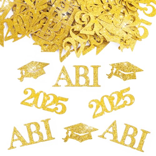 BETESSIN Abitur 2025 Deko Gold Glitzer - 100 Stück ABI 2025 Konfetti aus Glitzerpapier - Streudeko Abi 2025 - Abitur 2025 Geschenke - Tischdekoration für Abi Abschlussfeiern und Abitur Prüfungserfolge BETESSIN Abitur 2025 Deko Gold Glitzer - 100 Stück ABI 2025 Konfetti aus Glitzerpapier - Streudeko Abi 2025 - Abitur 2025 Geschenke - Tischdekoration für Abi Abschlussfeiern und Abitur Prüfungserfolge von BETESSIN