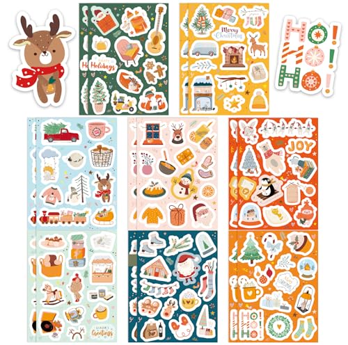 BETESSIN Aufkleber Weihnachten - 16 Bögen Weihnachtssticker mit 100+ Weihnachtsmotiven - Weihnachtsaufkleber zum Gestalten von Weihnachtskarten, Adventskalender, Scrapbook, Fotoalben BETESSIN Aufkleber Weihnachten - 16 Bögen Weihnachtssticker mit 100+ Weihnachtsmotiven - Weihnachtsaufkleber zum Gestalten von Weihnachtskarten, Adventskalender, Scrapbook, Fotoalben von BETESSIN