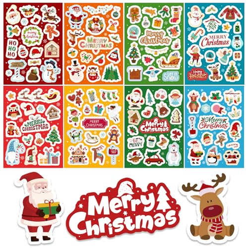 BETESSIN Aufkleber Weihnachten - 16 Bögen Weihnachtssticker mit 220+ Weihnachtsmotive - Weihnachtsaufkleber zum Gestalten von Weihnachtskarten, Adventskalender, Scrapbook, Fotoalben usw. BETESSIN Aufkleber Weihnachten - 16 Bögen Weihnachtssticker mit 220+ Weihnachtsmotive - Weihnachtsaufkleber zum Gestalten von Weihnachtskarten, Adventskalender, Scrapbook, Fotoalben usw. von BETESSIN