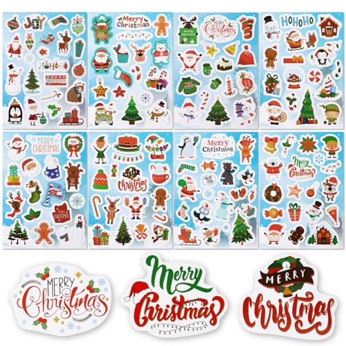 BETESSIN Aufkleber Weihnachten - 284 Stück Weihnachtssticker mit niedlichen Weihnachtsmotiven - Weihnachtsaufkleber zum Gestalten von Weihnachtskarten, Adventskalender, Scrapbook, Fotoalben BETESSIN Aufkleber Weihnachten - 284 Stück Weihnachtssticker mit niedlichen Weihnachtsmotiven - Weihnachtsaufkleber zum Gestalten von Weihnachtskarten, Adventskalender, Scrapbook, Fotoalben von BETESSIN