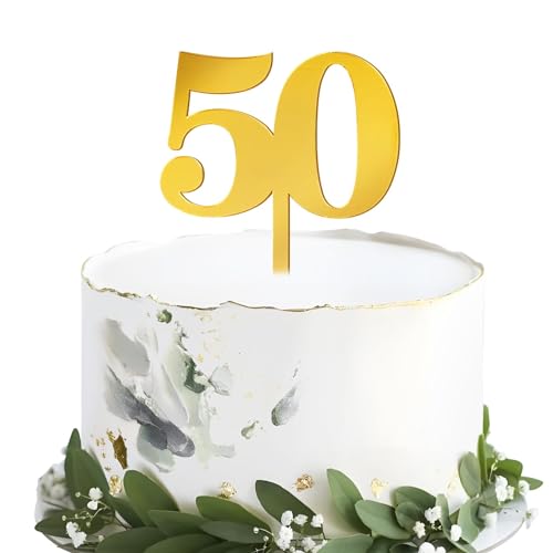 BETESSIN Cake Topper 50 Geburtstag Tortenstecker Torten Deko 50. Jahrestag Acryl Gold 50. Geburtstag Kuchendeko Goldene Hochzeit Cupcake Topper Kuchen Topper Jubiläum Geburtstagstorte Deko BETESSIN Cake Topper 50 Geburtstag Tortenstecker Torten Deko 50. Jahrestag Acryl Gold 50. Geburtstag Kuchendeko Goldene Hochzeit Cupcake Topper Kuchen Topper Jubiläum Geburtstagstorte Deko von BETESSIN