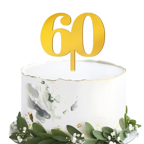 BETESSIN Cake Topper 60 Geburtstag Tortenstecker Torten Deko 60 Hochzeitstag Acryl Gold 60. Geburtstag Kuchendeko Cupcake Topper Kuchen Topper Jahrestag Geburtstagstorte Deko BETESSIN Cake Topper 60 Geburtstag Tortenstecker Torten Deko 60 Hochzeitstag Acryl Gold 60. Geburtstag Kuchendeko Cupcake Topper Kuchen Topper Jahrestag Geburtstagstorte Deko von BETESSIN