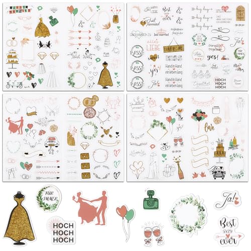 BETESSIN Hochzeit Aufkleber Gästebuch Transparent Hochzeit Sticker Fotoalbum Aufkleber Scrapbooking Sticker Gold Grün Vintage Sticker Umschlag Sticker Hochzeitsdeko BETESSIN Hochzeit Aufkleber Gästebuch Transparent Hochzeit Sticker Fotoalbum Aufkleber Scrapbooking Sticker Gold Grün Vintage Sticker Umschlag Sticker Hochzeitsdeko von BETESSIN