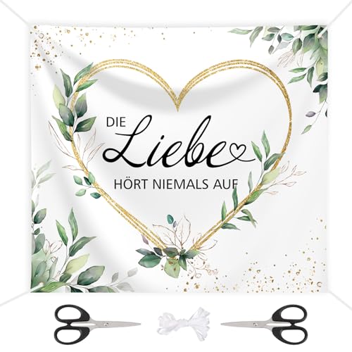 BETESSIN Hochzeitsherz zum Ausschneiden - 200x180cm Hochzeitslaken mit 2 Scheren - Hochwertiges Bettlaken Hochzeit - Standesamt Überraschung - Hochzeitsspiel für Das Brautpaar - Geschenk zur Hochzeit BETESSIN Hochzeitsherz zum Ausschneiden - 200x180cm Hochzeitslaken mit 2 Scheren - Hochwertiges Bettlaken Hochzeit - Standesamt Überraschung - Hochzeitsspiel für Das Brautpaar - Geschenk zur Hochzeit von BETESSIN