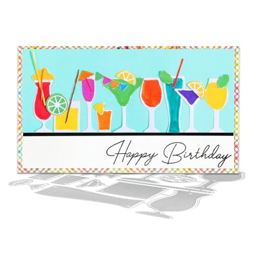 BETESSIN Stanzform Gläser Stanzschalone Kartenherstellung Sommer Stanzschablonen Mini Weinglas Becher Tasse Flaschen Stanzen Geburtstag Karten Scrapbooking für DIY Album Einladungskarten BETESSIN Stanzform Gläser Stanzschalone Kartenherstellung Sommer Stanzschablonen Mini Weinglas Becher Tasse Flaschen Stanzen Geburtstag Karten Scrapbooking für DIY Album Einladungskarten von BETESSIN
