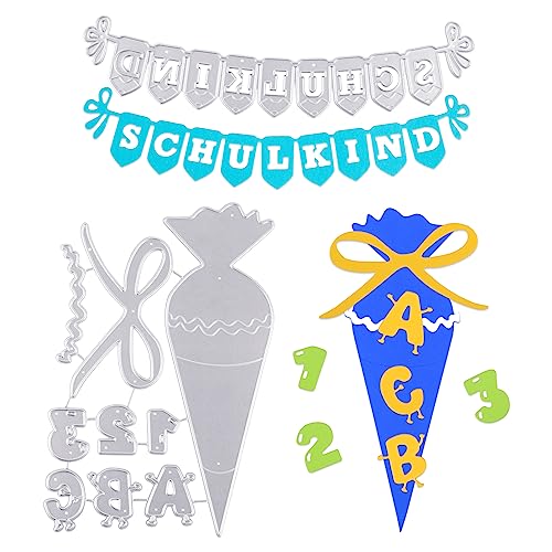 BETESSIN Stanzschablone Einschulung Stanzform Schulkind Metall Prägeschablone Schulanfang DIY Geschenk Album Scrapbooking Kartenhersellung Geschenkverpackung BETESSIN Stanzschablone Einschulung Stanzform Schulkind Metall Prägeschablone Schulanfang DIY Geschenk Album Scrapbooking Kartenhersellung Geschenkverpackung von BETESSIN
