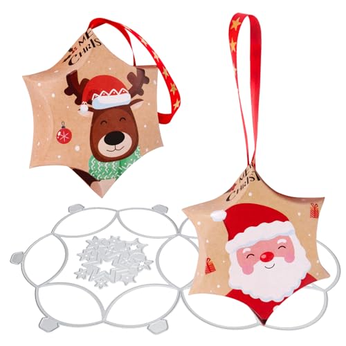BETESSIN Stanzschablone Weihnachten Box Schachtel Sterne Klein Stanzform Geschenkbox Christmas Cutting Dies Stanzer Süßigkeitenbox 10cm für Weihnachtsbaum Adventskalender BETESSIN Stanzschablone Weihnachten Box Schachtel Sterne Klein Stanzform Geschenkbox Christmas Cutting Dies Stanzer Süßigkeitenbox 10cm für Weihnachtsbaum Adventskalender von BETESSIN