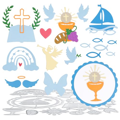BETESSIN Stanzschablonen Kommunion Taufe Stanzbögen Kreuz Taube Kerze Stanzformen Kartenbasteln Grußkarte Metall Cutting Dies Erstkommunion Stanzen Prägeschablone DIY Scrapbooking Handwerk B BETESSIN Stanzschablonen Kommunion Taufe Stanzbögen Kreuz Taube Kerze Stanzformen Kartenbasteln Grußkarte Metall Cutting Dies Erstkommunion Stanzen Prägeschablone DIY Scrapbooking Handwerk B von BETESSIN