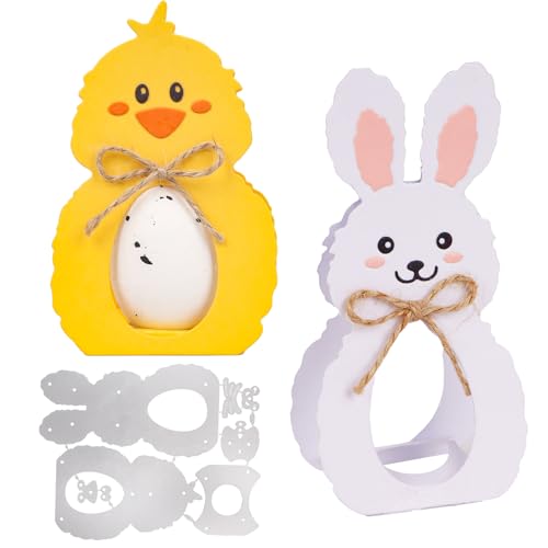 BETESSIN Stanzschablonen Ostern - Metall Prägeschablonen mit Osterhase & Küken Form - Ostern Stanzformen zum Basteln - Stanzschablonen Schachteln für Schokokugeln & Lollies BETESSIN Stanzschablonen Ostern - Metall Prägeschablonen mit Osterhase & Küken Form - Ostern Stanzformen zum Basteln - Stanzschablonen Schachteln für Schokokugeln & Lollies von BETESSIN