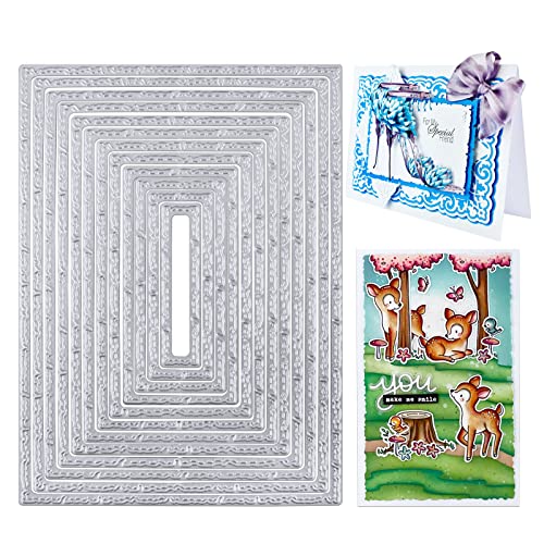 BETESSIN Stanzschablonen Rahmen Rechteck 12Pcs Rechteckige Stanzform Einladung Scrapbooking Prägeschablonen Metall Cutting Dies Stanzmaschinen DIY Album Papier Karten Herstellung Handwerk Stil B BETESSIN Stanzschablonen Rahmen Rechteck 12Pcs Rechteckige Stanzform Einladung Scrapbooking Prägeschablonen Metall Cutting Dies Stanzmaschinen DIY Album Papier Karten Herstellung Handwerk Stil B von BETESSIN