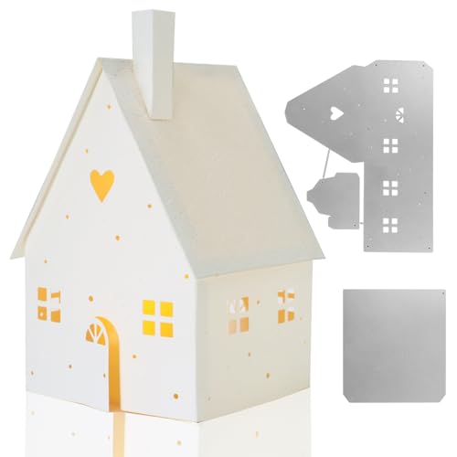 BETESSIN 3D Haus Stanzschablonen Weihnachten - Metall Prägeschablonen im Lebkuchenhaus Design - Lichthaus Stanzformen für Weihnachtsdeko, Windlicht Tischdeko und Laterne Hülle zum Basteln Weihnachten BETESSIN 3D Haus Stanzschablonen Weihnachten - Metall Prägeschablonen im Lebkuchenhaus Design - Lichthaus Stanzformen für Weihnachtsdeko, Windlicht Tischdeko und Laterne Hülle zum Basteln Weihnachten von BETESSIN