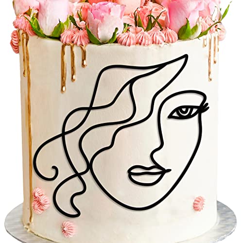 BETESSIN Torten Deko Lady Face Acryl Cake Topper Schwarz Kuchen Dekoration Geburtstag Kuchendeko Tortenaufsatz Set für Jubiläum Muttertag Party Feier BETESSIN Torten Deko Lady Face Acryl Cake Topper Schwarz Kuchen Dekoration Geburtstag Kuchendeko Tortenaufsatz Set für Jubiläum Muttertag Party Feier von BETESSIN