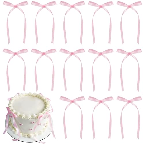 BETESSIN Tortendeko Schleife Rosa - 50 Stück Rosa Schleifen Deko Torte - 12x18cm Schleifen für Torte - Stilvolle Kuchendekoration für Geburtstag & Hochzeit BETESSIN Tortendeko Schleife Rosa - 50 Stück Rosa Schleifen Deko Torte - 12x18cm Schleifen für Torte - Stilvolle Kuchendekoration für Geburtstag & Hochzeit von BETESSIN