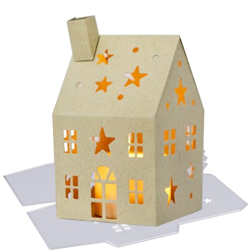 BETESSIN Weihnachten Stanzschablone Laterne Haus Stanze Windlicht Tischdeko Weihnachten Kerzen Deko Stanzform Christmas Cutting Dies Adventskerze Prägeschablone DIY Weihnachtsdeko Stil B BETESSIN Weihnachten Stanzschablone Laterne Haus Stanze Windlicht Tischdeko Weihnachten Kerzen Deko Stanzform Christmas Cutting Dies Adventskerze Prägeschablone DIY Weihnachtsdeko Stil B von BETESSIN