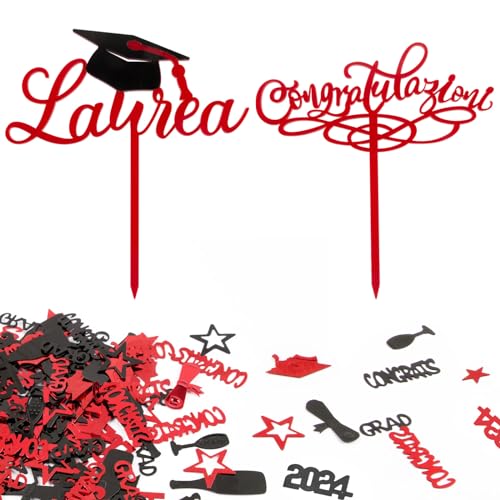 Laurea Congratulazioni Cake Topper mit Streudeko Laurea Congratulazioni Cake Topper mit Streudeko von BETESSIN