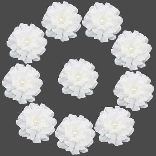 BETITETO Stoffblumen zum Nähen, 8,9 cm, flache Rückseite, glänzende Chiffon-Blumen-Applikationen für Party, Hochzeit, Dekoration, Abschlussfeier, Dekoration, Geschenkverpackung, Kleidung, Stirnbänder BETITETO Stoffblumen zum Nähen, 8,9 cm, flache Rückseite, glänzende Chiffon-Blumen-Applikationen für Party, Hochzeit, Dekoration, Abschlussfeier, Dekoration, Geschenkverpackung, Kleidung, Stirnbänder von BETITETO