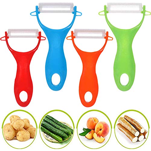 BETOY schäler, Keramikschäler, 4 Stück Keramik Sparschäler für Obst und Gemüse, Universalschäler besonders scharf, für Küchenhilfe BETOY schäler, Keramikschäler, 4 Stück Keramik Sparschäler für Obst und Gemüse, Universalschäler besonders scharf, für Küchenhilfe von BETOY