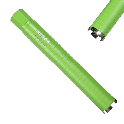 BETTERI Kernbohrer 52mm Micro Percussion, Nutzlänge 300 mm Turbo Diamantbohrkrone, 1 1/4" UNC Kernbohrkrone, Trocken-bohrkrone für Beton BETTERI Kernbohrer 52mm Micro Percussion, Nutzlänge 300 mm Turbo Diamantbohrkrone, 1 1/4" UNC Kernbohrkrone, Trocken-bohrkrone für Beton von BETTERI