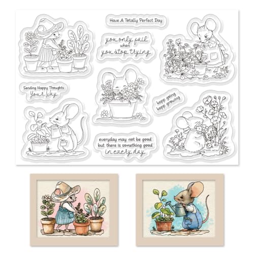 BEUNITONE 2Stück Süße Maus Im Garten Blumen Pflanzen Klare Stempel Für Scrapbooking DIY Basteln Tiere Stempel Und Stanzformen Für Die Kartengestaltung Gartenfreunde Klare Stempel Stanzformen Set Happy BEUNITONE 2Stück Süße Maus Im Garten Blumen Pflanzen Klare Stempel Für Scrapbooking DIY Basteln Tiere Stempel Und Stanzformen Für Die Kartengestaltung Gartenfreunde Klare Stempel Stanzformen Set Happy von BEUNITONE