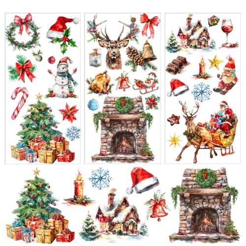 BEUNITONE 3 Blatt Rub On Aufkleber Weihnachts-Themen-Aufkleber Weihnachtssticker Weihnachten Aufkleber für Scrapbooking Geschenke Fenster Möbel Tür Winter Schneeflocken Weihnachtsdeko BEUNITONE 3 Blatt Rub On Aufkleber Weihnachts-Themen-Aufkleber Weihnachtssticker Weihnachten Aufkleber für Scrapbooking Geschenke Fenster Möbel Tür Winter Schneeflocken Weihnachtsdeko von BEUNITONE