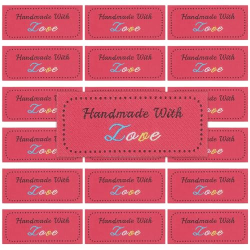 BEUNITONE 30 Stück handgefertigte Liebes-Etiketten zum Aufbügeln, personalisierte Etiketten für Kleidung, Basteln, 5,6 x 2,5 cm BEUNITONE 30 Stück handgefertigte Liebes-Etiketten zum Aufbügeln, personalisierte Etiketten für Kleidung, Basteln, 5,6 x 2,5 cm von BEUNITONE