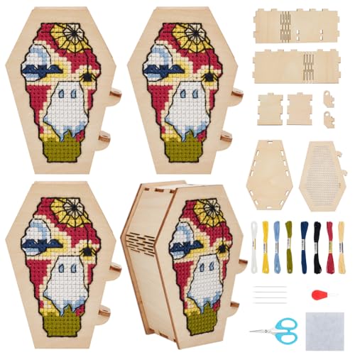 BEUNITONE 4 Set Kreuzstichset Aus Holz 3D Sarg Halloween Sarg Kreuzstich DIY Set Für Halloween DIY Bastelarbeiten BEUNITONE 4 Set Kreuzstichset Aus Holz 3D Sarg Halloween Sarg Kreuzstich DIY Set Für Halloween DIY Bastelarbeiten von BEUNITONE