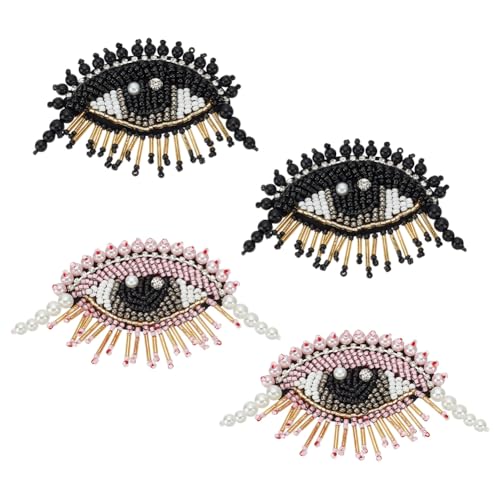 BEUNITONE 4 Stück Perlenflicken Mit Augenmotiv Zum Ausbessern von Kleidung Schwarz Rosa Paillettenflicken Mit Bösem Blick Zum Aufnähen Perlenapplikationen Kristall Strass Patch BEUNITONE 4 Stück Perlenflicken Mit Augenmotiv Zum Ausbessern von Kleidung Schwarz Rosa Paillettenflicken Mit Bösem Blick Zum Aufnähen Perlenapplikationen Kristall Strass Patch von BEUNITONE