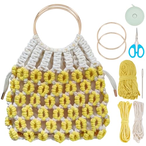BEUNITONE DIY Makramee Shell Bag Kit für Frauen Boho Geldbörsen Handtaschen zum Stricken mit Anleitung BEUNITONE DIY Makramee Shell Bag Kit für Frauen Boho Geldbörsen Handtaschen zum Stricken mit Anleitung von BEUNITONE