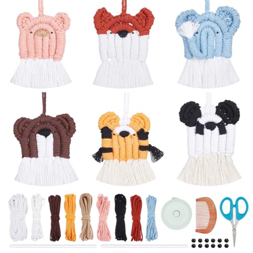 BEUNITONE DIY Makramee Tierschmuck Set Für Erwachsene Und Anfänger 6 Set Süßes Makramee Tier Wandschmuck Ornament Boho Makramee Elefanten Set Wandbehang Dekor Für Mütter Und Mädchen BEUNITONE DIY Makramee Tierschmuck Set Für Erwachsene Und Anfänger 6 Set Süßes Makramee Tier Wandschmuck Ornament Boho Makramee Elefanten Set Wandbehang Dekor Für Mütter Und Mädchen von BEUNITONE