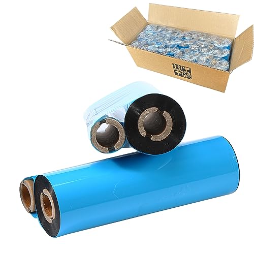 24 Rollen hochwertiges Wachsband aus Kunstharz, 110 mm x 74 m, schwarz, Thermotransferband, Desktop-Barcode-Thermo-Etikettendrucker, 1,27 cm Kern, für Zebra GC, GK, GX, ZD und Eltron 24 Rollen hochwertiges Wachsband aus Kunstharz, 110 mm x 74 m, schwarz, Thermotransferband, Desktop-Barcode-Thermo-Etikettendrucker, 1,27 cm Kern, für Zebra GC, GK, GX, ZD und Eltron von BEUYI