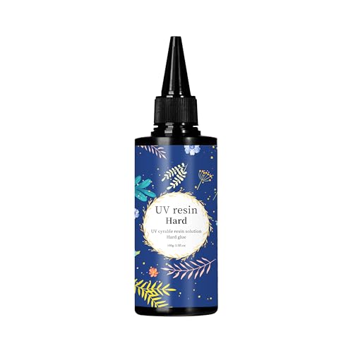 UV-Harz, verbessertes UV-Harz, hart, kristallklar, UV-Epoxidharz für Bastelarbeiten, Schmuckherstellung (100 g) von BEVINAS