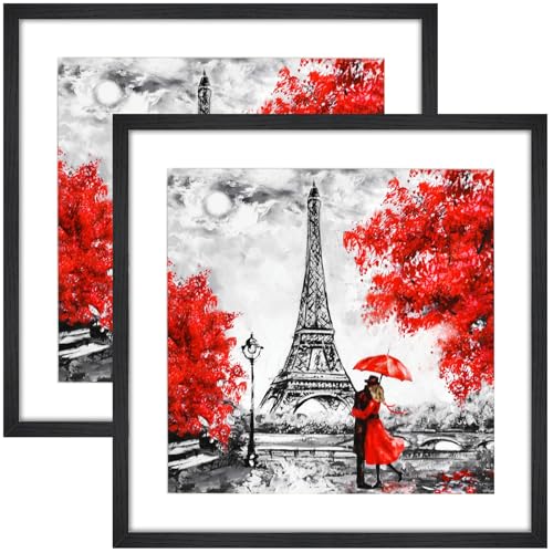 BEYAHELA Bilderrahmen 50x50cm Silber 2er Set, Holz Bilderrahmen,mit Passepartout 40x40cm Bilderrahmen, HD-Glas MDF Holz Rahmen, Posterrahmen, zum Aufhängen&Aufstellen,Mounting Gallery Decoration BEYAHELA Bilderrahmen 50x50cm Silber 2er Set, Holz Bilderrahmen,mit Passepartout 40x40cm Bilderrahmen, HD-Glas MDF Holz Rahmen, Posterrahmen, zum Aufhängen&Aufstellen,Mounting Gallery Decoration von BEYAHELA
