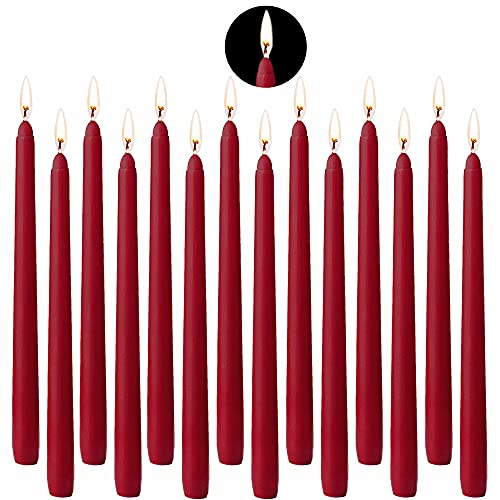 BEYAOBN Leuchterkerzen Spitzkerzen 10-Zoll Stabkerzen Set, Hoch Spitzkerzen Dripless Unscented Abendessen Kerze Paraffinwachs mit Baumwolle Wicks, Halterkerzen 14 Stück, Rot BEYAOBN Leuchterkerzen Spitzkerzen 10-Zoll Stabkerzen Set, Hoch Spitzkerzen Dripless Unscented Abendessen Kerze Paraffinwachs mit Baumwolle Wicks, Halterkerzen 14 Stück, Rot von BEYAOBN