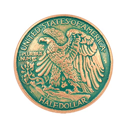 Bezelry Knöpfe im Weißkopfseeadler-Stil, Metall, 25 mm, Kupfergrün, 8 Stück von BEZELRY