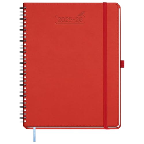 BEZEND Kalender 2025 2026 Wochenplaner A4,18-Monate Juli 25-Dez 26,Buchkalender Ringbuch PU-Leder Softcover 1 Woche 2 Seiten mit Stifthalter - Rot BEZEND Kalender 2025 2026 Wochenplaner A4,18-Monate Juli 25-Dez 26,Buchkalender Ringbuch PU-Leder Softcover 1 Woche 2 Seiten mit Stifthalter - Rot von BEZEND