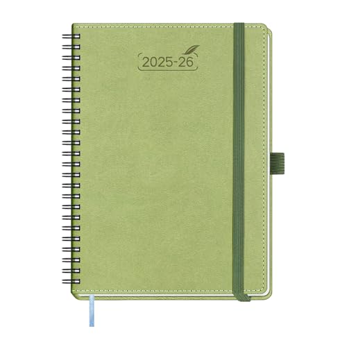 BEZEND Kalender 2025 2026 Wochenplaner A5,18-Monate Juli 25-Dez 26,Buchkalender Ringbuch PU-Leder Softcover 1 Woche 2 Seiten mit Stifthalter - Kiwi BEZEND Kalender 2025 2026 Wochenplaner A5,18-Monate Juli 25-Dez 26,Buchkalender Ringbuch PU-Leder Softcover 1 Woche 2 Seiten mit Stifthalter - Kiwi von BEZEND