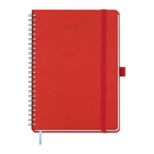 BEZEND Kalender 2025 2026 Wochenplaner A5,18-Monate Juli 25-Dez 26,Buchkalender Ringbuch PU-Leder Softcover 1 Woche 2 Seiten mit Stifthalter - Rot BEZEND Kalender 2025 2026 Wochenplaner A5,18-Monate Juli 25-Dez 26,Buchkalender Ringbuch PU-Leder Softcover 1 Woche 2 Seiten mit Stifthalter - Rot von BEZEND