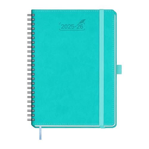 BEZEND Kalender 2025 2026 Wochenplaner A5,18-Monate Juli 25-Dez 26,Buchkalender Ringbuch PU-Leder Softcover 1 Woche 2 Seiten mit Stifthalter - Türkis BEZEND Kalender 2025 2026 Wochenplaner A5,18-Monate Juli 25-Dez 26,Buchkalender Ringbuch PU-Leder Softcover 1 Woche 2 Seiten mit Stifthalter - Türkis von BEZEND