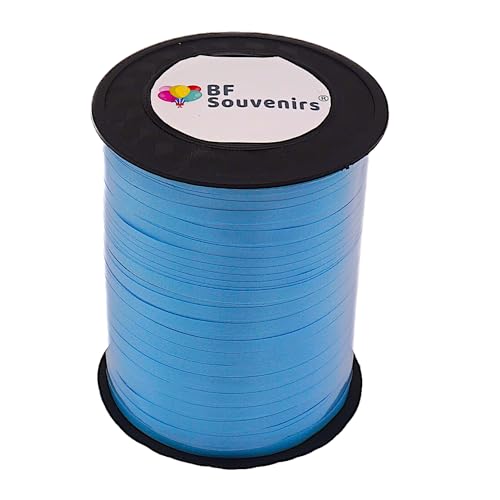 500m Rolle Premium Ballonband Geschenkband Kräuselband Ringelband Bastelband Verpackungsband Polyesterband (blau) von BF Souvenirs