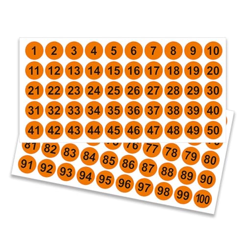 50 Blatt Zahlenaufkleber, rund, selbstklebend, Zahlen, Farbe, nummerierte Aufkleber, Klassifizierungsetiketten für Bürospinde 50 Blatt Zahlenaufkleber, rund, selbstklebend, Zahlen, Farbe, nummerierte Aufkleber, Klassifizierungsetiketten für Bürospinde von BFANGLC