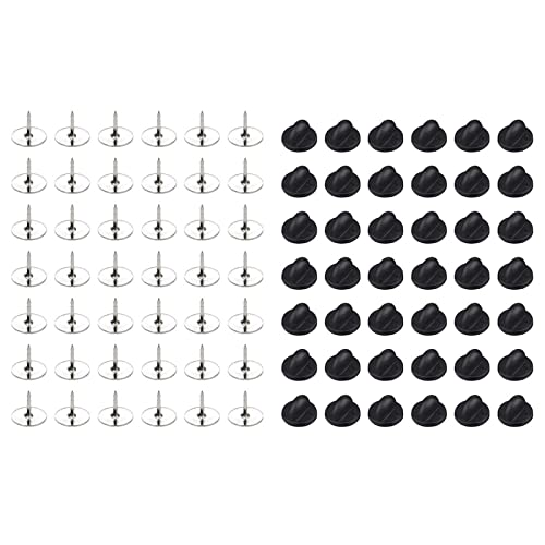 50 Stück Pin-Verschlüsse aus PVC-Gummi, Stecknadeln für Schmetterlings-Kupplungen, Krawattennadeln mit PVC-Gummi-Rückseite 50 Stück Pin-Verschlüsse aus PVC-Gummi, Stecknadeln für Schmetterlings-Kupplungen, Krawattennadeln mit PVC-Gummi-Rückseite von BFANGLC