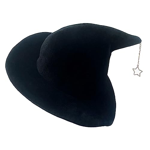BFANGLC Hexenhut Kostüm für Damen Herren Teenager für Halloween Party Dekorationen mit Stern Anhänger BFANGLC Hexenhut Kostüm für Damen Herren Teenager für Halloween Party Dekorationen mit Stern Anhänger von BFANGLC