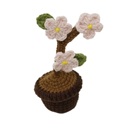 BFANGLC Kleine Häkelblume Topfpflanze gestrickte Herzform Blume in Vasen Ornament für Valentinstag Hochzeit Dekoration BFANGLC Kleine Häkelblume Topfpflanze gestrickte Herzform Blume in Vasen Ornament für Valentinstag Hochzeit Dekoration von BFANGLC