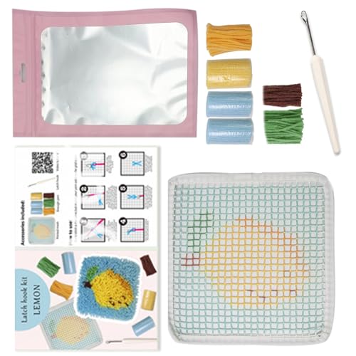 BFANGLC Untersetzer mit Verriegelungshaken, Obstuntersetzer, Bastelset, Untersetzer, Häkelset, Stickset, handgefertigtes Knüpfhaken-Set BFANGLC Untersetzer mit Verriegelungshaken, Obstuntersetzer, Bastelset, Untersetzer, Häkelset, Stickset, handgefertigtes Knüpfhaken-Set von BFANGLC